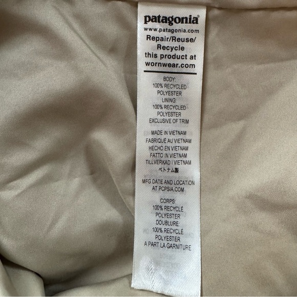 Patagonia W's Los Gatos Jacket Camel Tan Teddy Fleece Sherpa Jacket Full Zip M - Picture 9 of 10